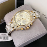 Michael Kors Mini Bradshaw Crystals Gold Dial Gold Steel Strap Watch For Women - MK6494 Buy Now By Michael Kors