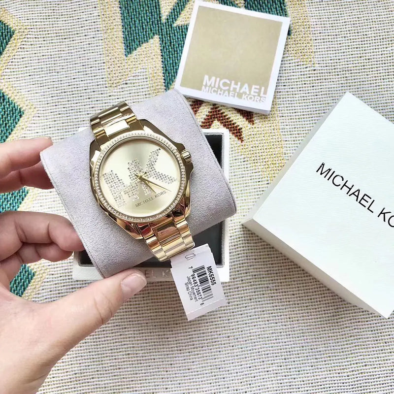 Michael Kors Bradshaw Quartz Gold Dial Gold Steel Strap Watch For Women - MK6555 Buy Now By Michael Kors