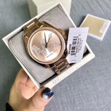 Michael Kors Bradshaw Quartz Rose Gold Dial Rose Gold Steel Strap Watch For Women - MK6556 Buy Now By Michael Kors