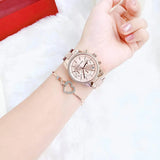 Michael Kors Ritz Chronograph Rose Gold Dial Rose Gold Steel Strap Watch For Women - MK6598 Buy Now By Michael Kors
