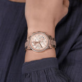 Michael Kors Ritz Chronograph Rose Gold Dial Rose Gold Steel Strap Watch For Women - MK6598 Buy Now By Michael Kors