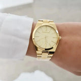 Michael Kors Channing Quartz Gold Dial Gold Steel Strap Watch For Women - MK6623 Buy Now By Michael Kors