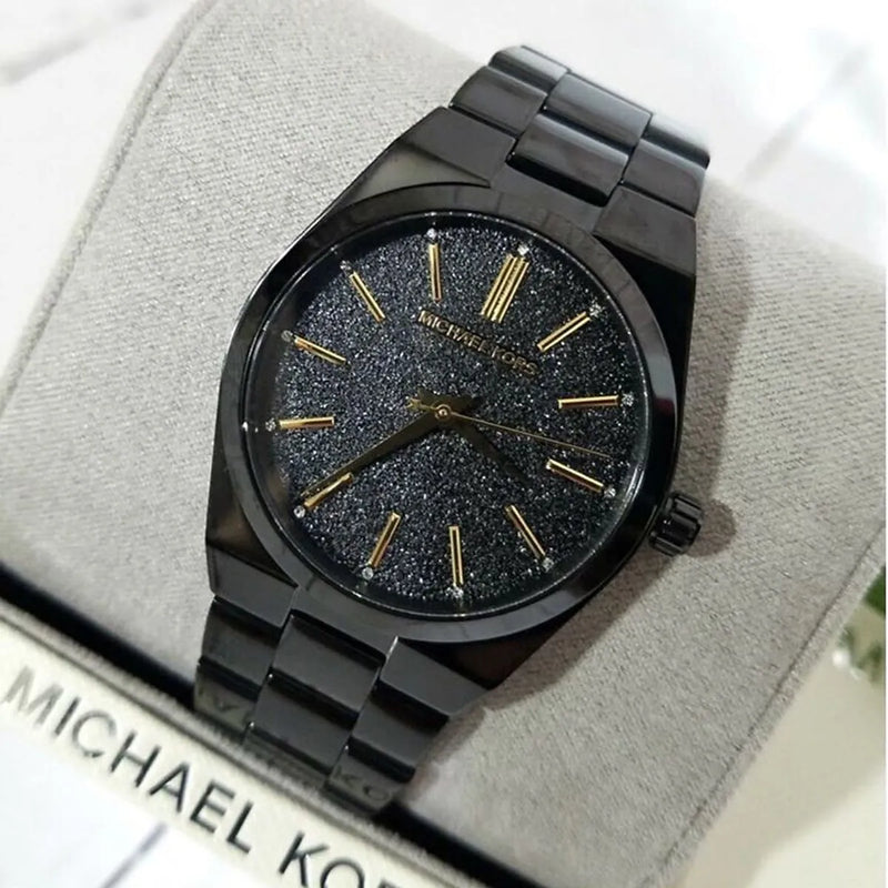 Michael Kors Channing Quartz Black Dial Black Steel Strap Watch For Women - MK6625 Buy Now By Michael Kors