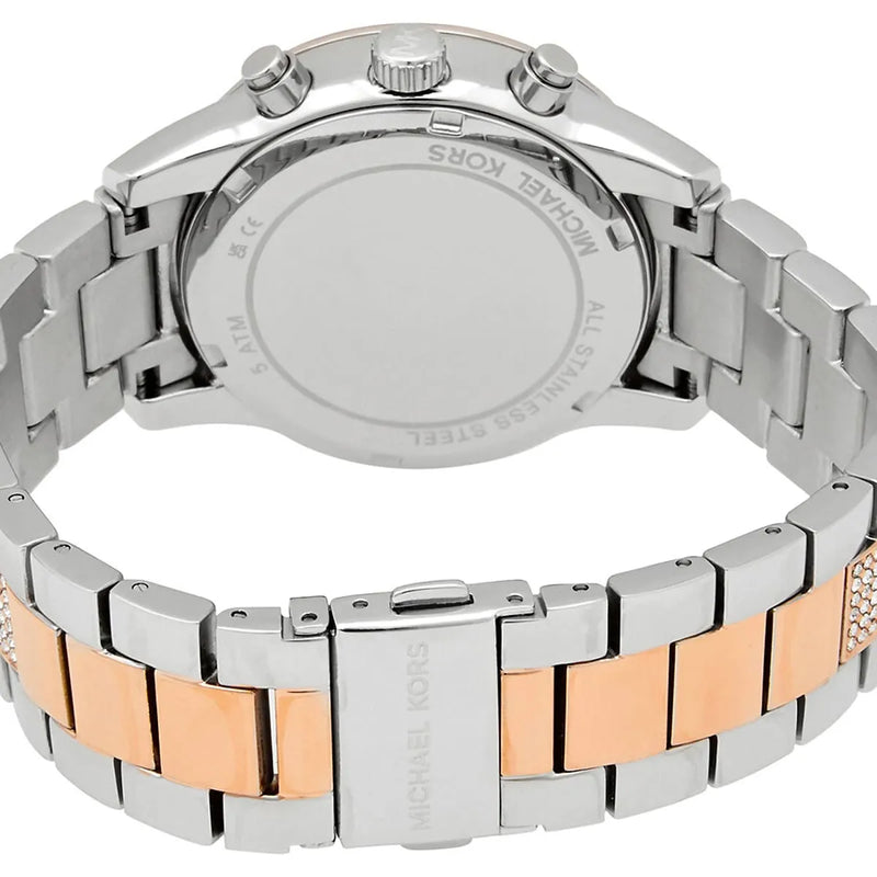 Michael Kors Ritz Chronograph White Dial Two Tone Steel Strap Watch For Women - MK6651 Buy Now By Michael Kors