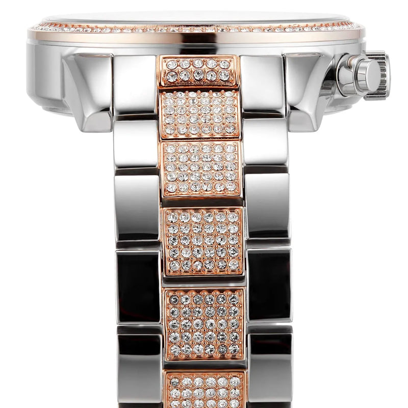 Michael Kors Ritz Chronograph White Dial Two Tone Steel Strap Watch For Women - MK6651 Buy Now By Michael Kors