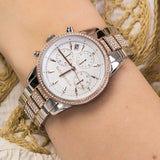 Michael Kors Ritz Chronograph White Dial Two Tone Steel Strap Watch For Women - MK6651 Buy Now By Michael Kors