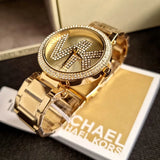 Michael Kors Parker Pave Gold Dial Gold Steel Strap Watch for Women - MK6659 Buy Now By Michael Kors