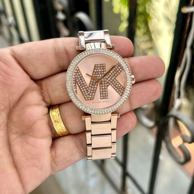Michael Kors Parker Quartz Rose Gold Dial Rose Gold Steel Strap Watch For Women - MK6660 Buy Now By Michael Kors