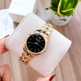 Michael Kors Runway Mercer Quartz Black Dial Two Tone Steel Strap Watch For Women - MK6672 Buy Now By Michael Kors