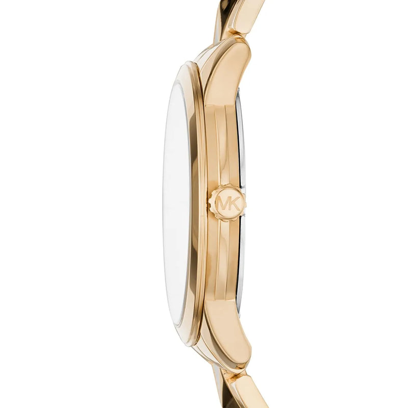 Michael Kors Petite Runway Mercer Blue Dial Gold Steel Strap Watch For Women - MK6673 Buy Now By Michael Kors