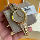 Michael Kors Runway Mercer Crystals Silver Dial Gold Steel Strap Watch For Women - MK6715 Buy Now By Michael Kors
