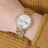 Michael Kors Mini Camille Chronograph White Dial Rose Gold Steel Strap Watch For Women - MK6844 Buy Now By Michael Kors