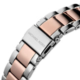 Michael Kors Layton Three Hand Mother of Pearl White Dial Two Tone Steel Strap Watch For Women - MK6849 Buy Now By Michael Kors