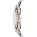 Michael Kors Layton Three Hand Mother of Pearl White Dial Two Tone Steel Strap Watch For Women - MK6849 Buy Now By Michael Kors