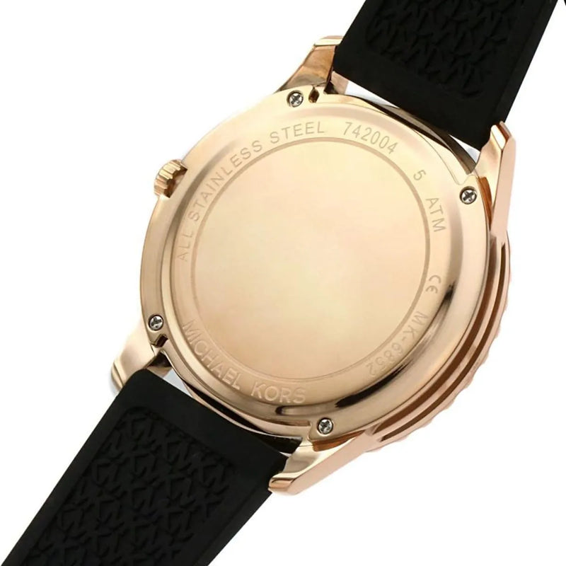 Michael Kors Runway Quartz Black Dial Black Silicone Strap Watch For Women - MK6852 Buy Now By Michael Kors