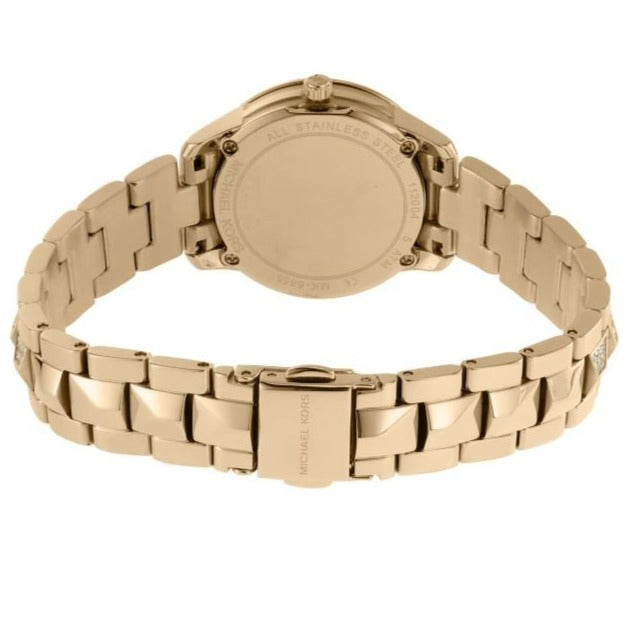 Michael Kors Runway Mercer Analog Brown Dial Gold Steel Strap Watch For Women - MK6855 Buy Now By Michael Kors