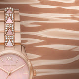 Michael Kors Runway Mother of Pearl Dial Rose Gold Steel Strap Watch For Women - MK6856 Buy Now By Michael Kors