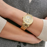 Michael Kors Ritz Pave Crystals Gold Dial Gold Steel Strap Watch for Women - MK6862 Buy Now By Michael Kors