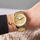 Michael Kors Ritz Pave Crystals Gold Dial Gold Steel Strap Watch for Women - MK6862 Buy Now By Michael Kors
