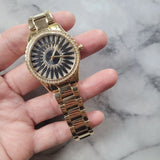 Michael Kors Layton Quartz Black Dial Gold Steel Strap Watch For Women - MK6892 Buy Now By Michael Kors