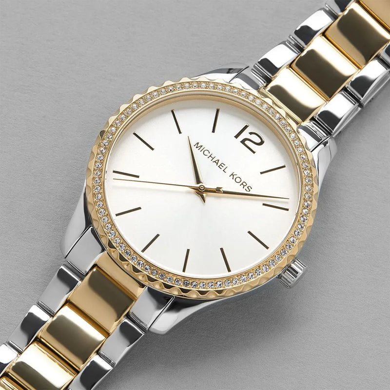 Michael Kors Layton Quartz Silver Dial Two Tone Steel Strap Watch For Women - MK6899 Buy Now By Michael Kors