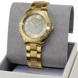 Michael Kors Runway Three-Hand Gold Dial Gold Steel Strap Watch For Women - MK6911 Buy Now By Michael Kors
