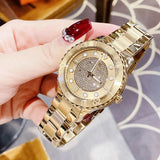 Michael Kors Runway Three-Hand Gold Dial Gold Steel Strap Watch For Women - MK6911 Buy Now By Michael Kors