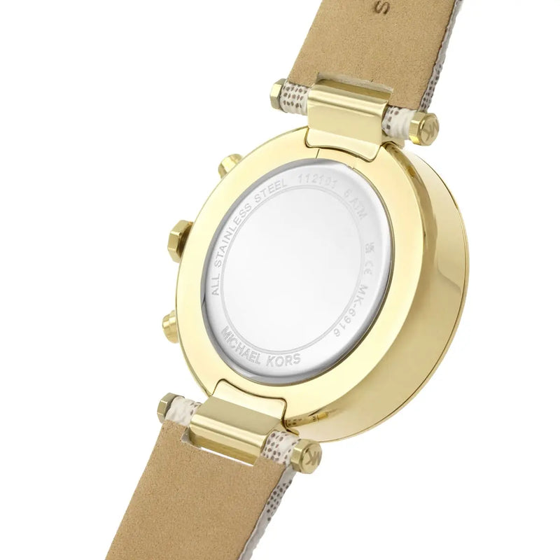 Michael Kors Parker Chronograph White Dial White Leather Strap Watch For Women - MK6916 Buy Now By Michael Kors