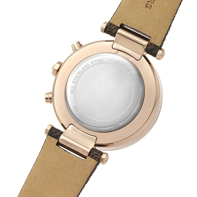 Michael Kors Parker Chronograph White Dial Brown Leather Strap Watch For Women - MK6917 Buy Now By Michael Kors
