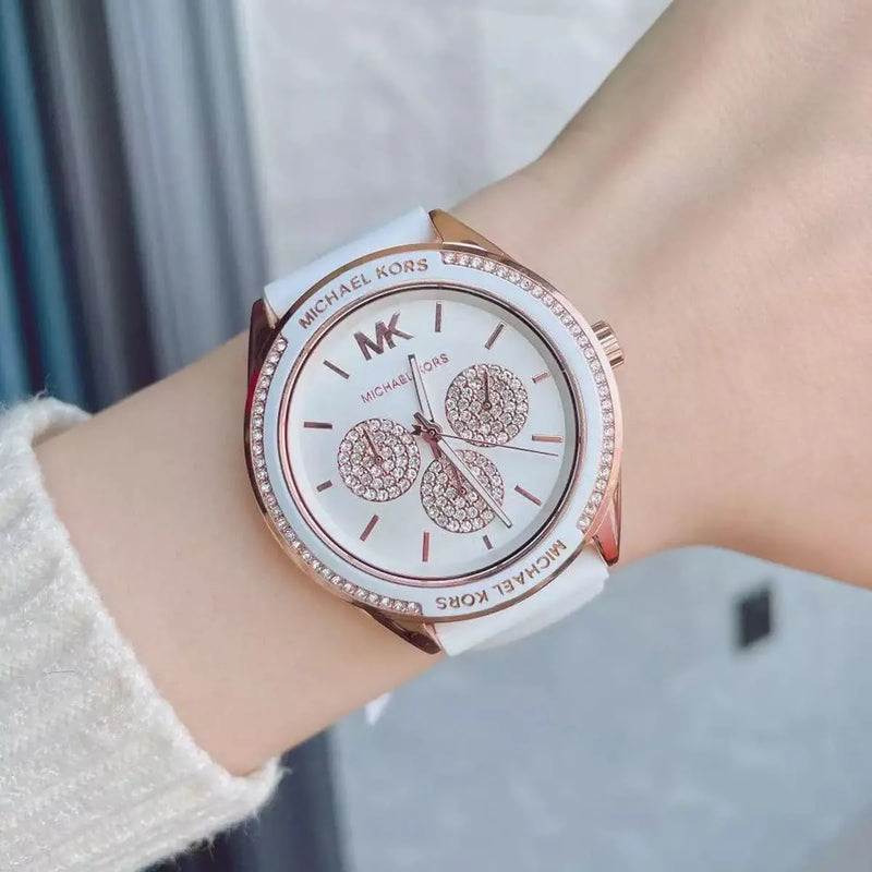 Michael Kors Quartz Pink Dial Pink Silicone Strap Watch For Women - MK6946 Buy Now By Michael Kors