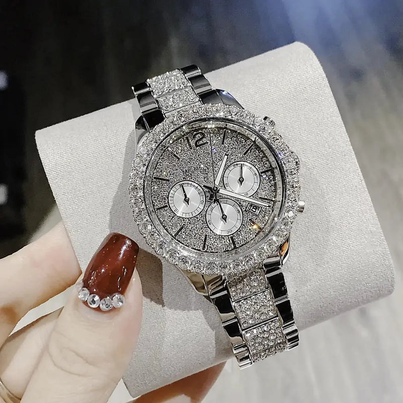Michael Kors Layton Chronograph Silver Dial Silver Steel Strap Watch For Women - MK6976 Buy Now By Michael Kors