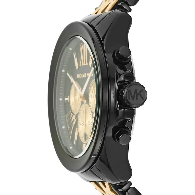 Michael Kors Wren Chronograph Black Dial Two Tone Steel Strap Watch for Women - MK6978 Buy Now By Michael Kors