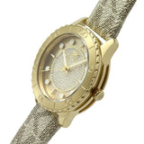 Michael Kors Runway Three Hand Quartz Gold Dial Brown Leather Strap Watch For Women - MK6999 Buy Now By Michael Kors