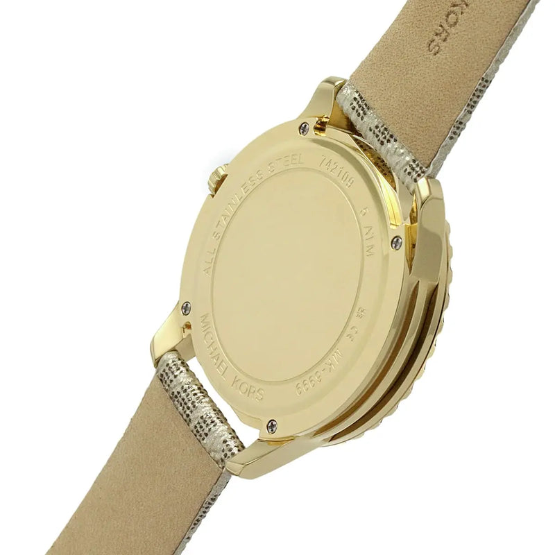 Michael Kors Runway Three Hand Quartz Gold Dial Brown Leather Strap Watch For Women - MK6999 Buy Now By Michael Kors