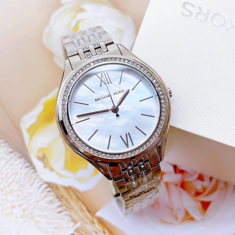 Michael Kors Mindy White Dial Silver Steel Strap Watch For Women - MK7075 Buy Now By Michael Kors