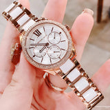 Michael Kors Janelle Multifunction Silver Dial Two Tone Steel Strap Watch For Women - MK7131 Buy Now By Michael Kors