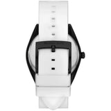 Michael Kors Janelle Three Hand Black Dial White Rubber Strap Watch For Women - MK7137 Buy Now By Michael Kors