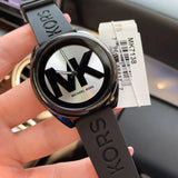 Michael Kors Janelle Quartz Silver Dial Black Rubber Strap Watch For Women - MK7138 Buy Now By Michael Kors