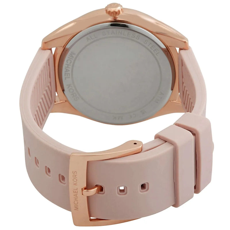 Michael Kors Janelle Three Hand Rose Gold Dial Pink Rubber Strap Watch For Women - MK7139 Buy Now By Michael Kors