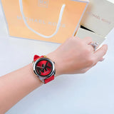 Michael Kors Janelle Three Hand Red Dial Red Rubber Strap Watch For Women - MK7144 Buy Now By Michael Kors