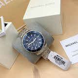 Michael Kors Cunningham Multifunction Blue Dial Silver Steel Strap Watch For Men - MK7153 Buy Now By Michael Kors