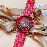 Michael Kors Runway Three-Hand Quartz Red Dial Red Leather Strap Watch For Women - MK7179 Buy Now By Michael Kors