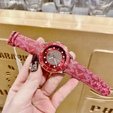 Michael Kors Runway Three-Hand Quartz Red Dial Red Leather Strap Watch For Women - MK7179 Buy Now By Michael Kors
