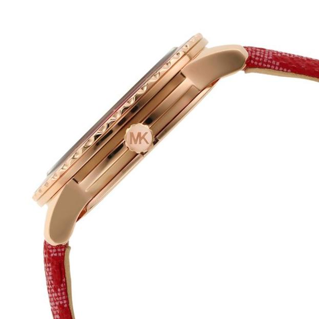 Michael Kors Runway Three-Hand Quartz Red Dial Red Leather Strap Watch For Women - MK7179 Buy Now By Michael Kors