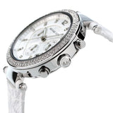 Michael Kors Parker Chronograph White Dial White Leather Strap Watch For Women - MK7226 Buy Now By Michael Kors