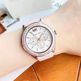 Michael Kors Jessa Quartz Silver Dial Pink Silicone Strap Watch For Women - MK7268 Buy Now By Michael Kors