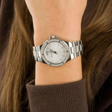 Michael Kors Lennox Three Hand Silver Dial Silver Steel Strap Watch For Women - MK7280 Buy Now By Michael Kors