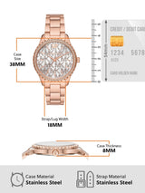 Michael Kors Layton Three Hand Silver Dial Rose Gold Steel Strap Watch For Women - MK7297 Buy Now By Michael Kors