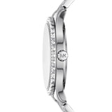 Michael Kors Layton Three Hand Pink Dial Silver Steel Strap Watch For Women - MK7298 Buy Now By Michael Kors