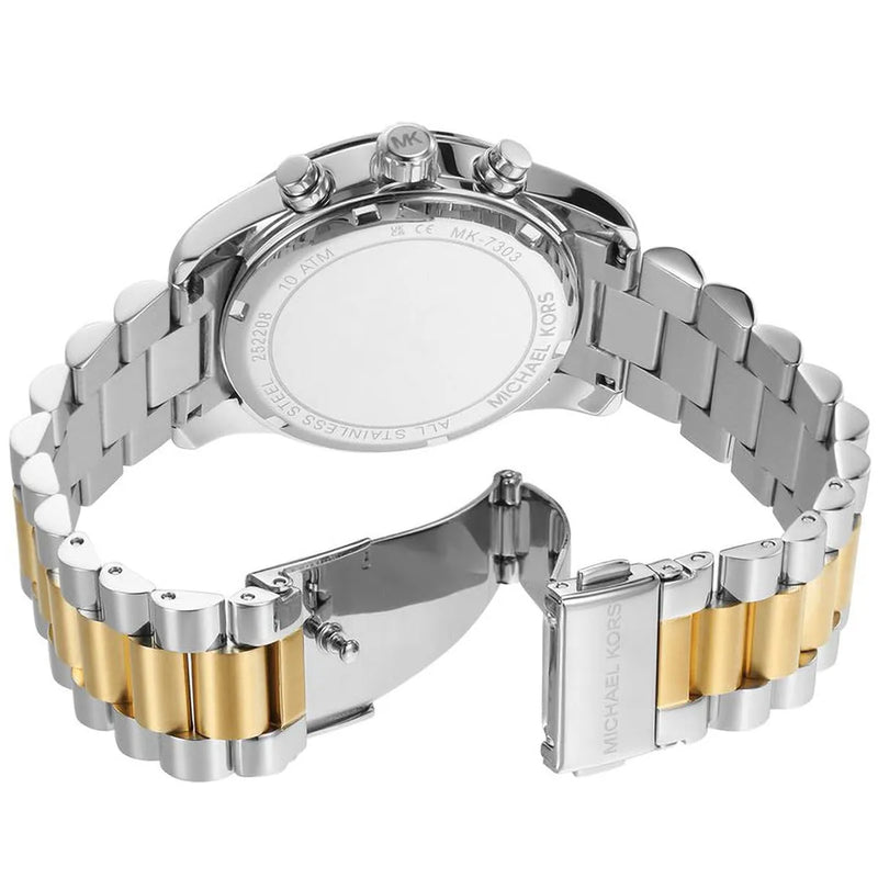 Michael Kors Lexington Chronograph Green Dial Two Tone Steel Strap Watch For Women - MK7303 Buy Now By Michael Kors